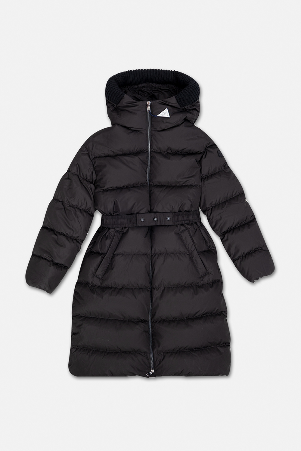Moncler Logo Patch Zip-up Puffer Jacket in Black