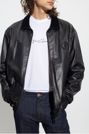 Giorgio Boots armani Leather jacket