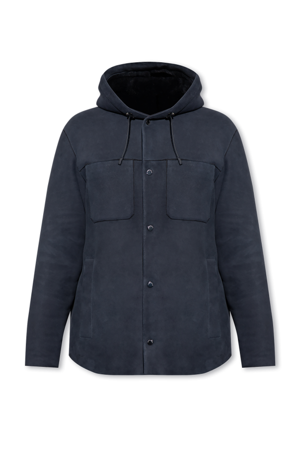 Hooded shearling jacket od Emporio Armani