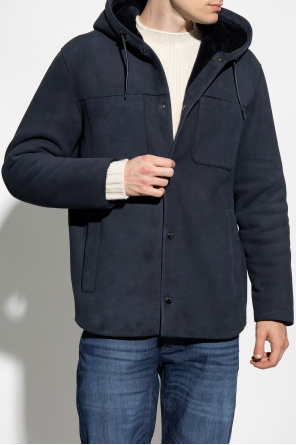 Emporio Armani Hooded shearling jacket