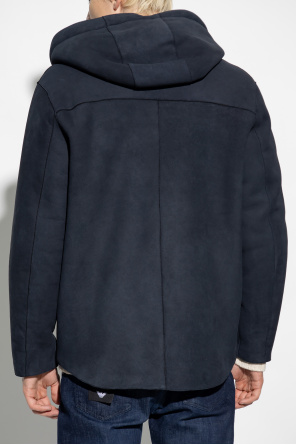 Emporio Armani Hooded shearling jacket