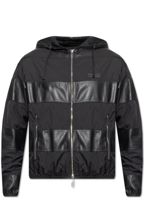 Ea7 Emporio Armani logo-patch zip-up sport jacket