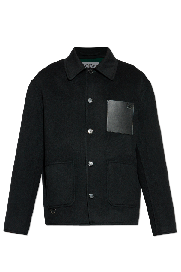 Wool jacket with embossed logo on the pocket od Loewe