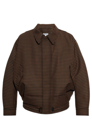 Wool jacket with collar