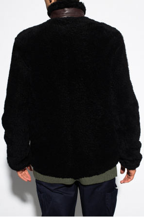 loewe embroidered Fur jacket