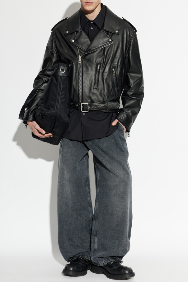 Loewe Leather insulated jacket