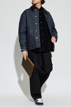 Jeansjacke mit logo-patch od Loewe