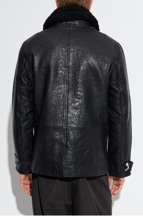 AllSaints Chaqueta de cuero "Hamlet"
