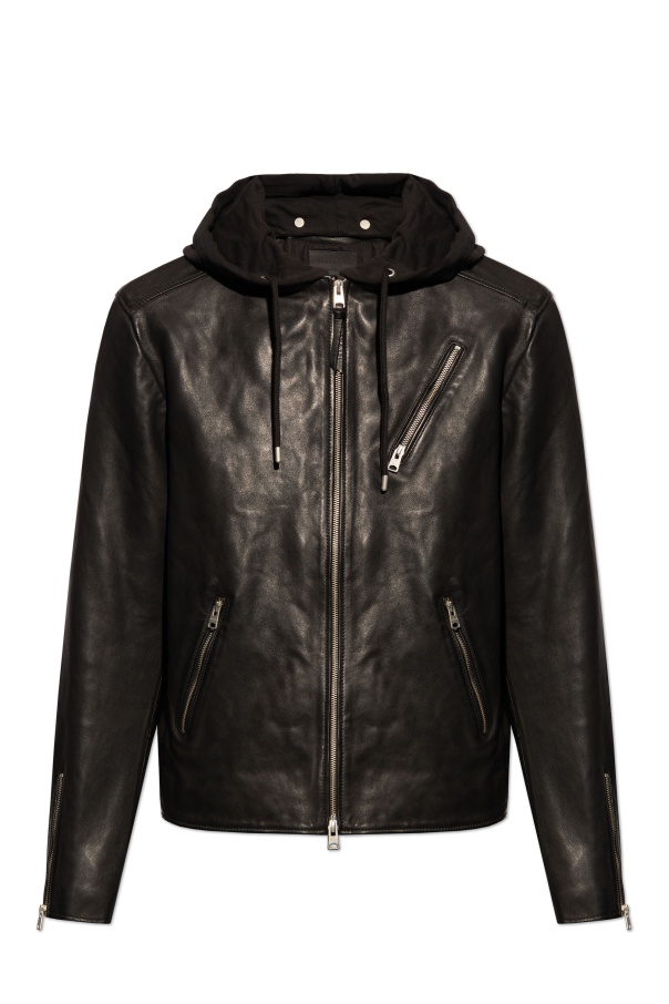 AllSaints ‘Harwood’ leather Padded jacket