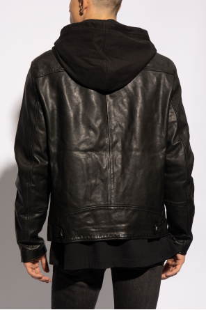 AllSaints ‘Harwood’ leather Padded jacket