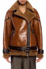 AllSaints BROWN ‘Hawley’ jacket with fur trim