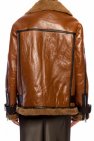 AllSaints BROWN ‘Hawley’ jacket with fur trim