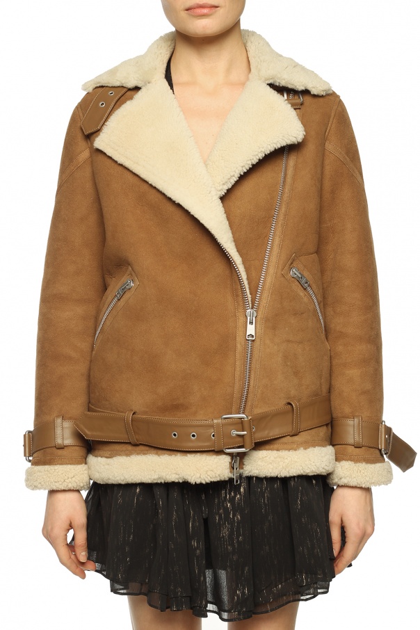 'Hawley' belted shearling jacket AllSaints - Vitkac Canada