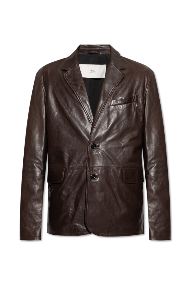 Ami Alexandre Mattiussi Leather blazer