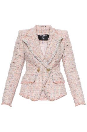 Tweed blazer with lurex thread