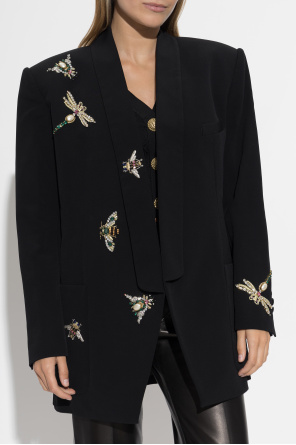 Balmain Marynarka z połyskującymi kryształami