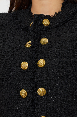 Balmain Kardigan z łączonych materiałów