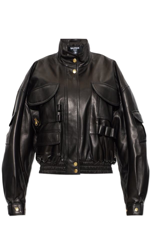 Leather jacket od Balmain