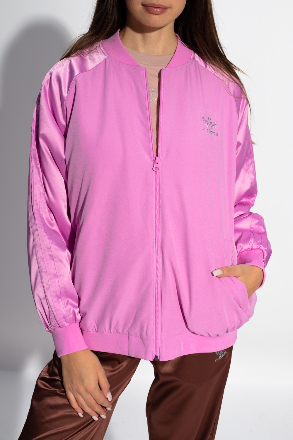 uitsterven Serie van oneerlijk Pink Bomber jacket with logo ADIDAS Originals - Vitkac TW