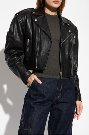 HALFBOY Cropped leather jacket