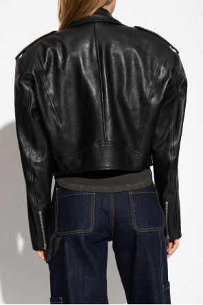 HALFBOY Cropped leather jacket