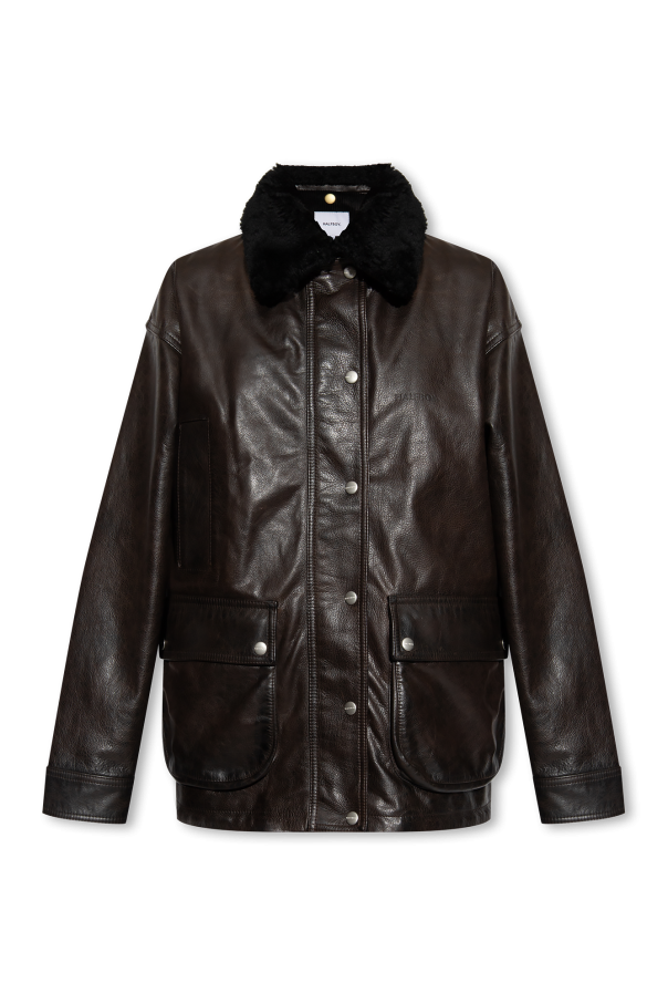 HALFBOY Leather jacket with logo