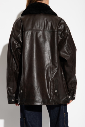HALFBOY Leather jacket with logo