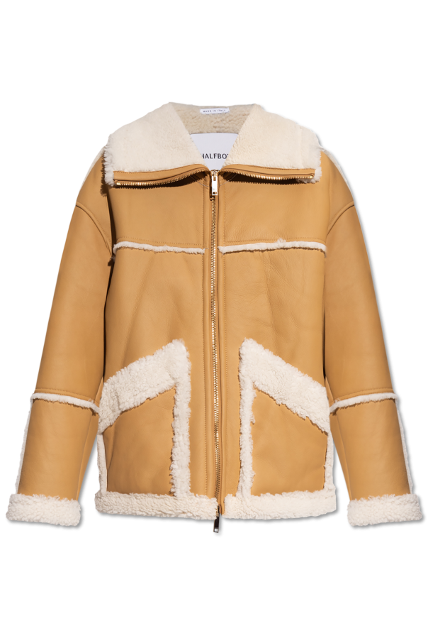 HALFBOY Shearling coat with pockets