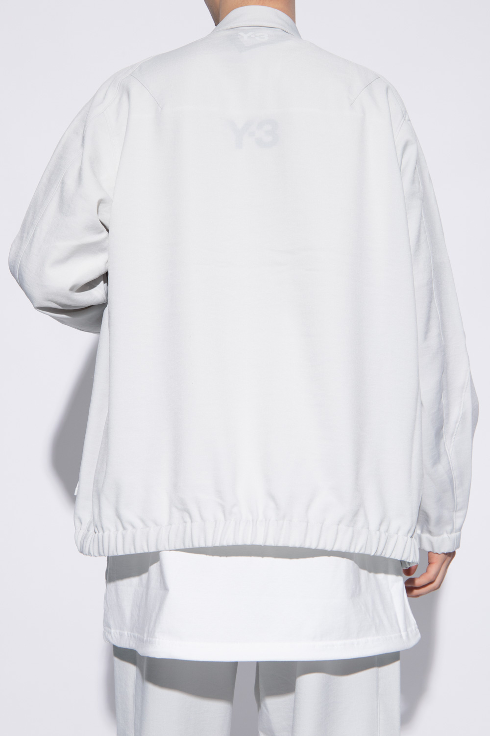 Rick Owens zip-up organic cotton hoodie Nude Jacket with logo