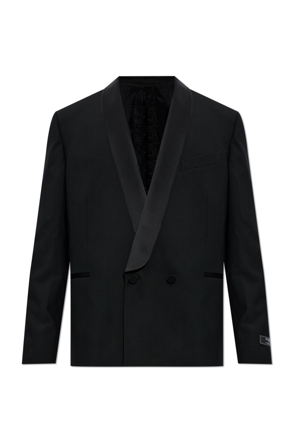 Wool double-breasted blazer od Balmain