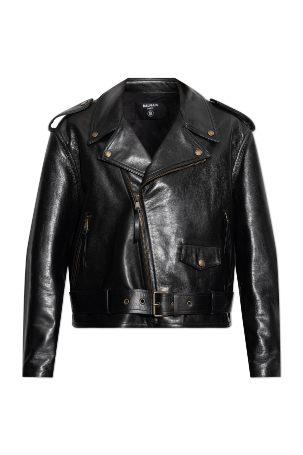 Leather jacket od Balmain