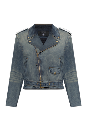 Denim jacket with belt