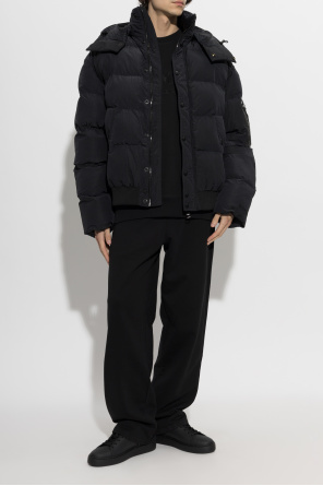 Balmain Ocieplana kurtka z odpinanym kapturem