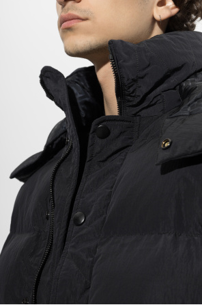 Balmain Ocieplana kurtka z odpinanym kapturem