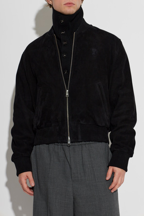 Ami Alexandre Mattiussi Suede 'bomber' jacket