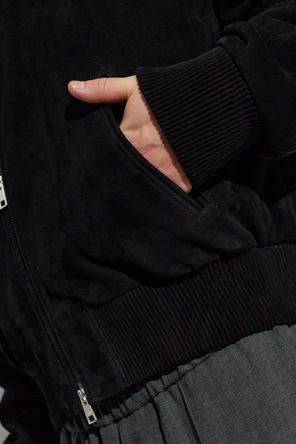 Ami Alexandre Mattiussi Suede 'bomber' jacket