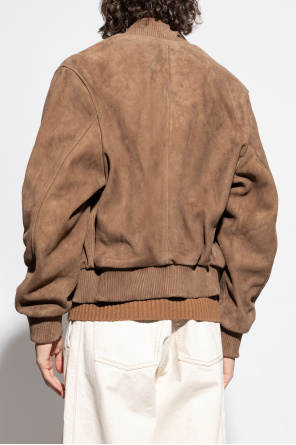 Ami Alexandre Mattiussi Wildlederjacke mit erhabenem Logo