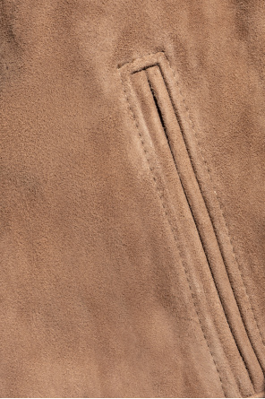 Ami Alexandre Mattiussi Wildlederjacke mit erhabenem Logo