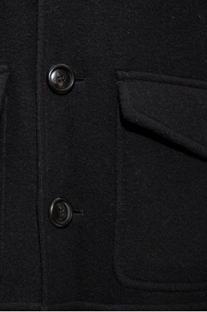Ami Alexandre Mattiussi Wool rhinestone-logo jacket