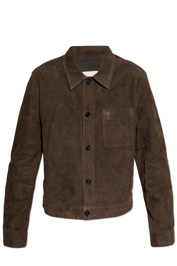 Ami Alexandre Mattiussi Suede jacket with logo