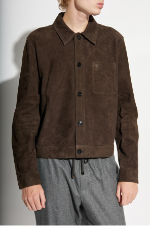 Ami Alexandre Mattiussi Suede jacket with logo