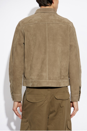 Ami Alexandre Mattiussi Suede jacket with embossed logo