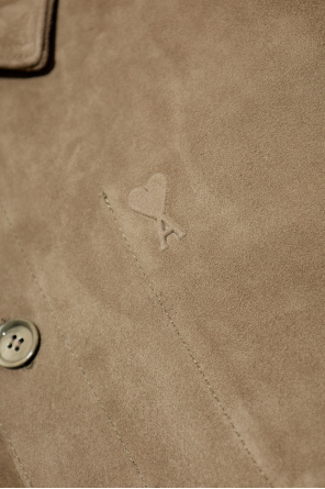 Ami Alexandre Mattiussi Suede jacket with embossed logo