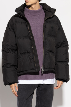 Ami Alexandre Mattiussi Puffer jacket with hood hidden in collar