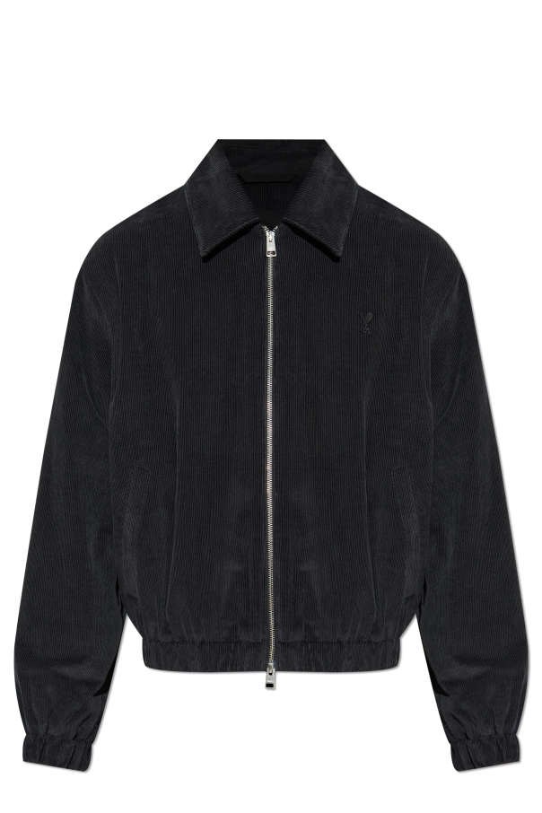 Corduroy jacket with embroidered logo od Ami Alexandre Mattiussi