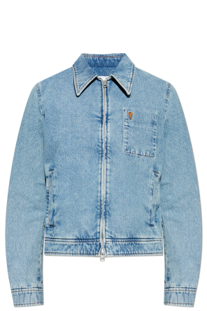 Denim jacket with patch