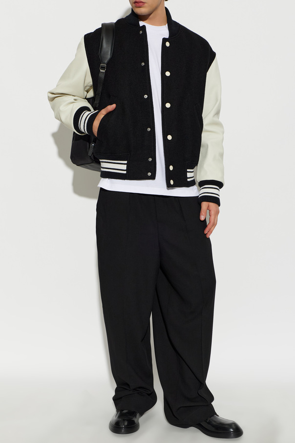 Ami Alexandre Mattiussi Wool bomber jacket with ‘bomber’ cut