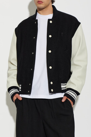 Ami Alexandre Mattiussi Wool bomber jacket with ‘bomber’ cut