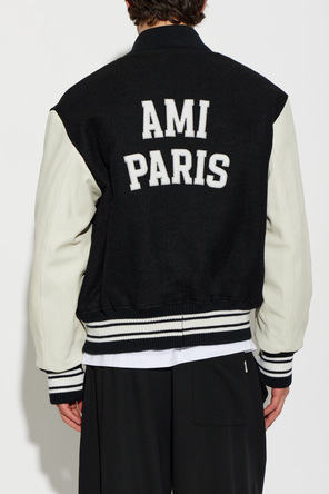 Ami Alexandre Mattiussi Wool bomber jacket with ‘bomber’ cut