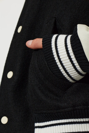 Ami Alexandre Mattiussi Wool bomber jacket with ‘bomber’ cut